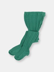 Cable Knit Tights - Green