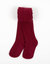 Cable Knit Tights - Maroon