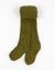 Cable Knit Tights - Olive Green