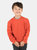 Classic Solid Color Pullover Sweatshirt - Orange