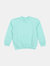 Classic Solid Color Pullover Sweatshirt - Aqua