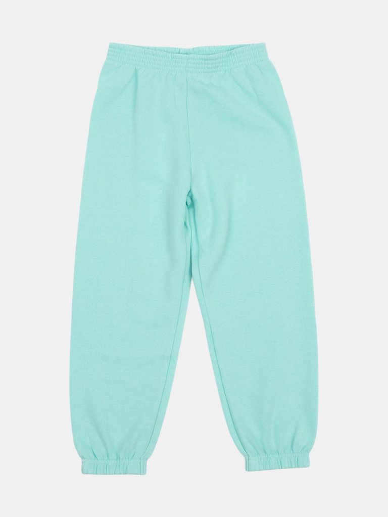 Classic Solid Color Sweatpants - Aqua