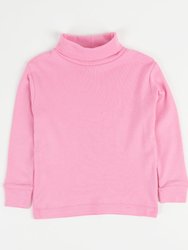 Cotton Classic Turtleneck Shirts - Light-Pink