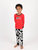 Cotton & Fleece Cow Print Pajamas - Cow Red