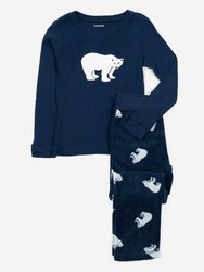 Cotton & Fleece Polar Bear Pajamas