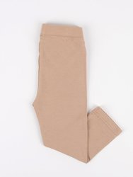 Cotton Neutral Solid Color Spandex Leggings