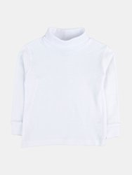 Cotton Neutral Turtleneck Shirts - White