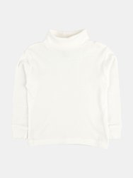 Cotton Neutral Turtleneck Shirts - Off White