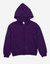 Cotton Solid Boho Color Zipper Hoodies - Dark-Purple