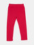 Cotton Solid Classic Color Spandex Leggings - Red