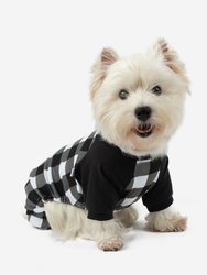 Dog Black & White Plaid Pajamas