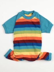 Dog Cotton Rainbow Boy Stripes Pajamas