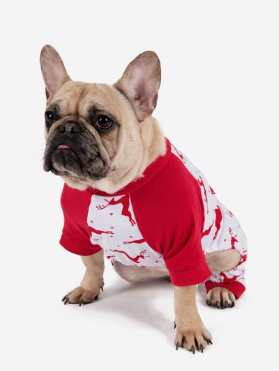 Leveret Dog Cotton Reindeer Pajamas product