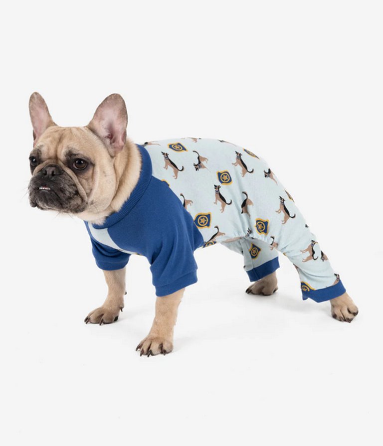 Dog Cow Pajamas - Policedog-Light-Blue