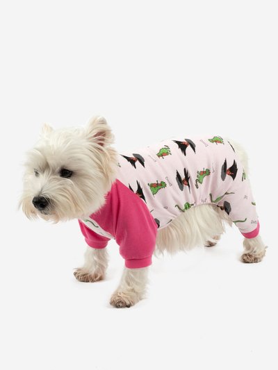 Leveret Dog Pink Dinosaur Pajamas product