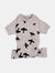 Dog Print Pajamas - Aliens-Black