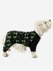 Dog Print Pajamas - Aliens-Black - Aliens-Black