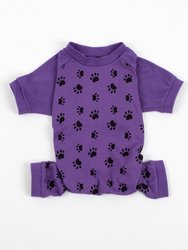 Dog Purple Paw Print Pajamas