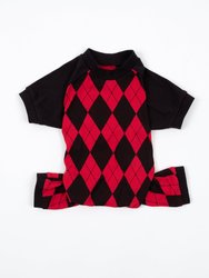 Dog Red & Black Argyle Pajamas