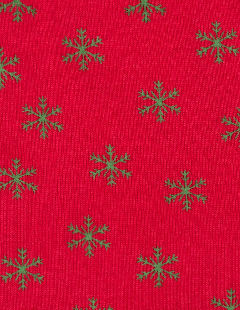 Dog Red & Green Snowflake Pajamas