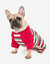 Dog Red White & Green Stripes Cotton Pajamas