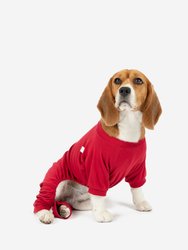 Dogs Solid Classic Color Pajamas - Red