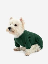 Dogs Solid Color Dark Green Pajamas - Dark-Green