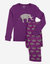 Fleece Animals Pajamas - elephant-purple