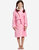 Fleece Classic Color Hooded Robes - Light-Pink