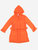 Fleece Classic Color Hooded Robes - Orange