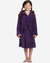 Fleece Classic Color Hooded Robes - Purple