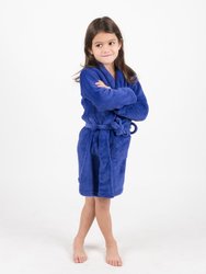 Fleece Shawl Collar Robe - Blue