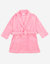 Fleece Shawl Collar Robe - Light-Pink