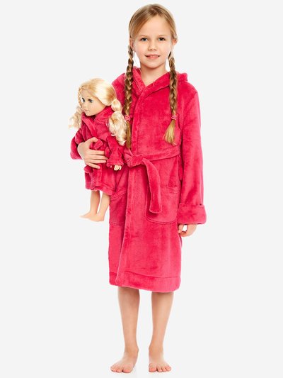 Leveret Girl And Doll Fleece Hooded Robe Colors product