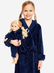 Girl And Doll Fleece Hooded Robe Colors