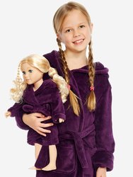 Girl And Doll Fleece Hooded Robe Colors