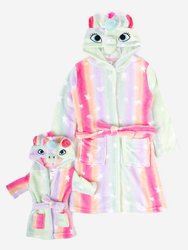 Girl and Doll Fleece Hooded Robes