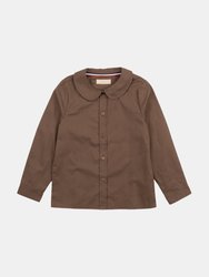 Girls Dress Shirt - Brown