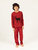 Kids Animal Print Flannel Sets - Reindeer-Red