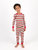 Kids Cotton Red, White & Green Stripe Pajamas