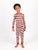 Kids Cotton Red, White & Green Stripe Pajamas