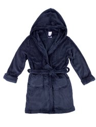 Kids Fleece Hooded Neutral Color Bathrobe