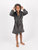 Kids Fleece Hooded Neutral Color Bathrobe