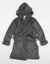 Kids Fleece Hooded Neutral Color Bathrobe