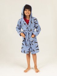 Kids Fleece Hooded Penguin Robe