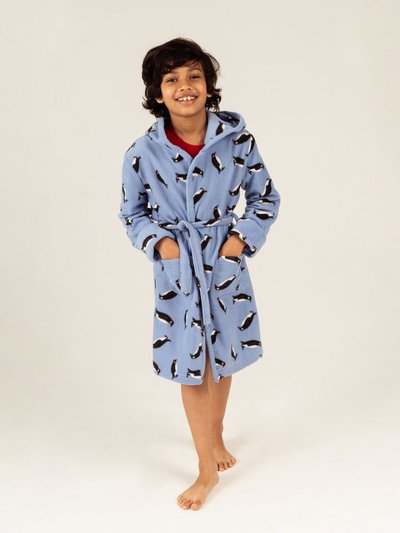 Leveret Kids Fleece Hooded Penguin Robe product