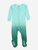 Kids Footed Aqua Ombré Tie Dye Cotton Pajamas - Aqua-Ombre-Tie-Dye