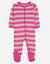Kids Footed Berry & Chime Stripes Pajamas - Berry-Chime