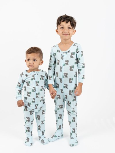 Leveret Kids Footed Blue Koala Cotton Pajamas product
