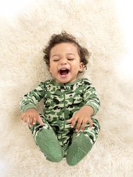 Kids Footed Camouflage Pajamas